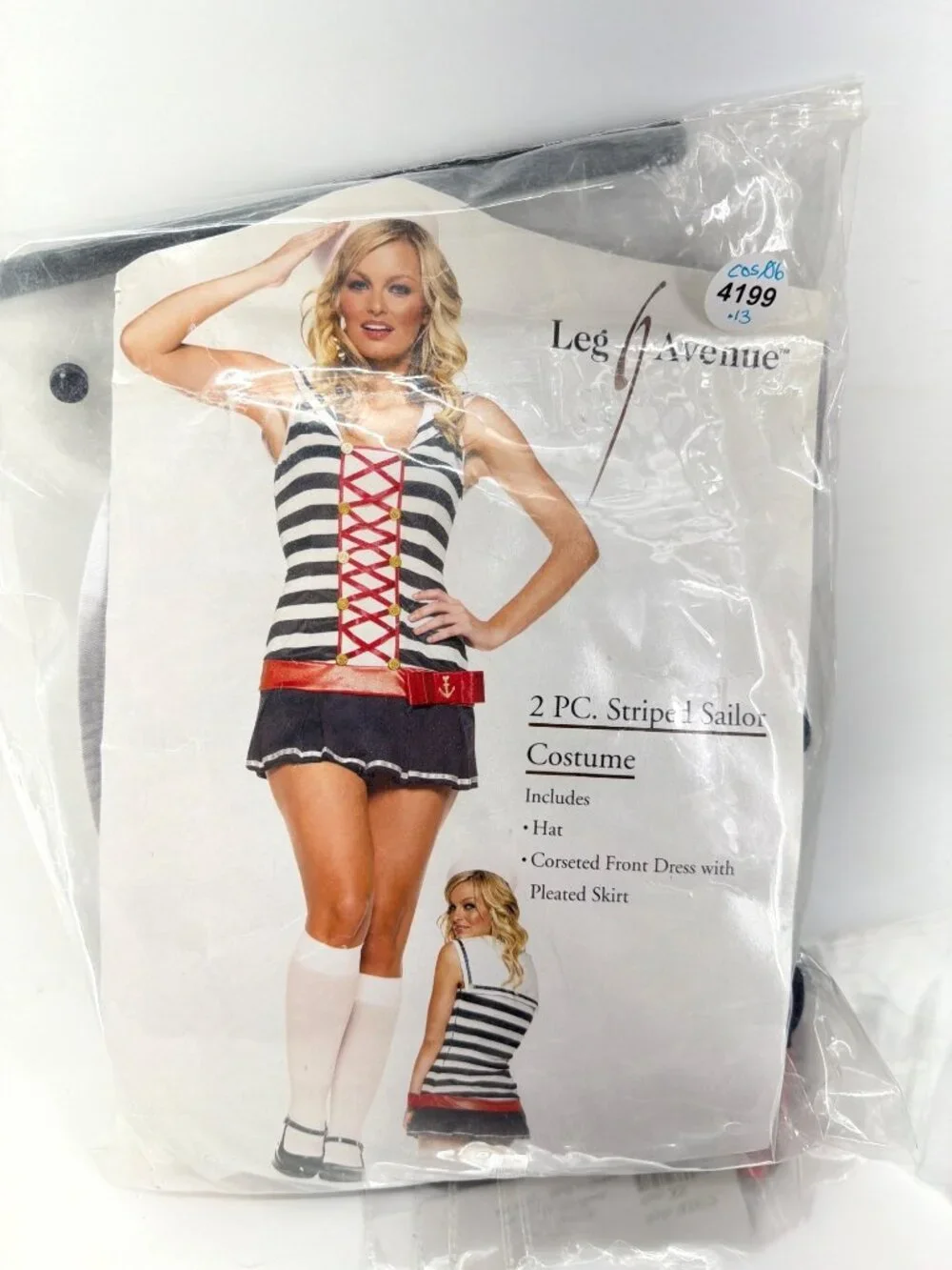 Leg Avenue Sexy Navy Sailor Girl Costume Shipmate Cosplay Set Size S/M